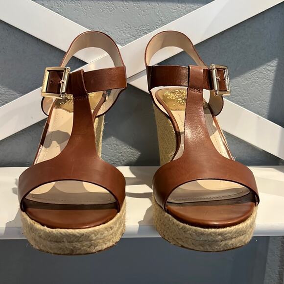 Vince Camuto Sandals Tinsell Sling Back Espadrille Wedge Platform Open Toe 9M - Picture 2 of 11